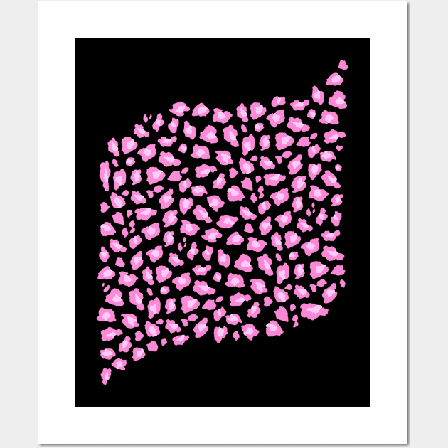 Leopard Print Pink Swirl Wall Art by baysideasobo